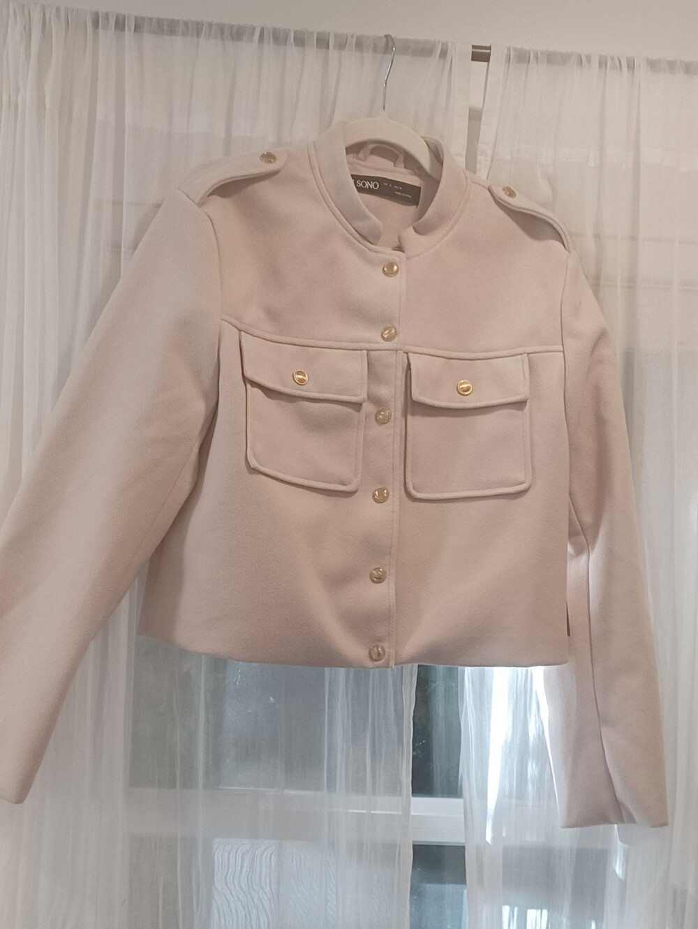 NWT Beige Military Style Jacket